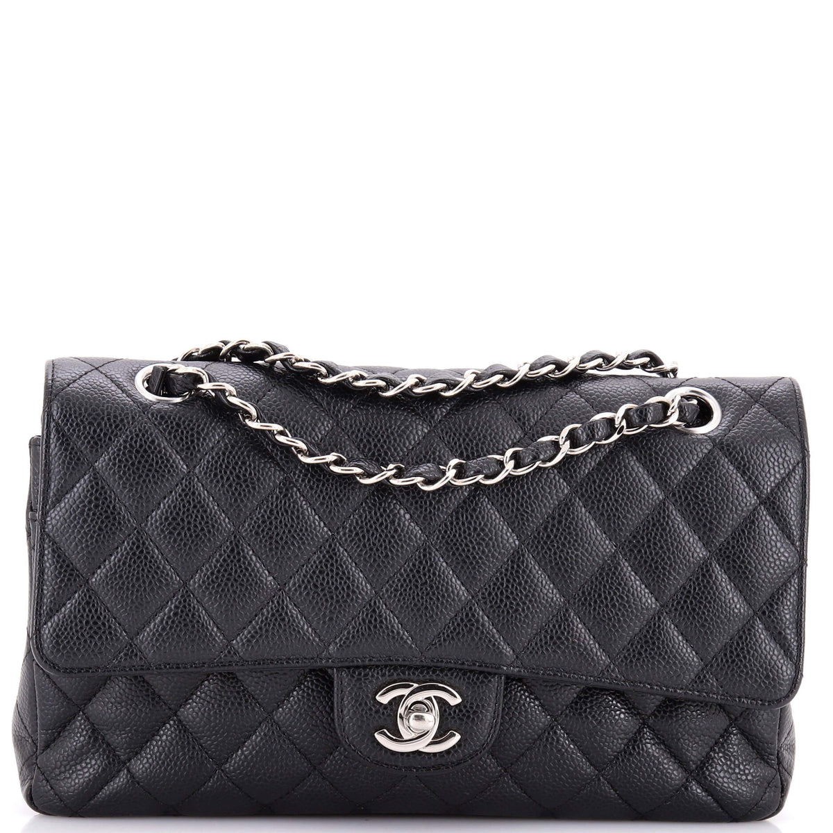 Chanel CHANEL Classic Double Flap Bag Quilted Caviar Medium