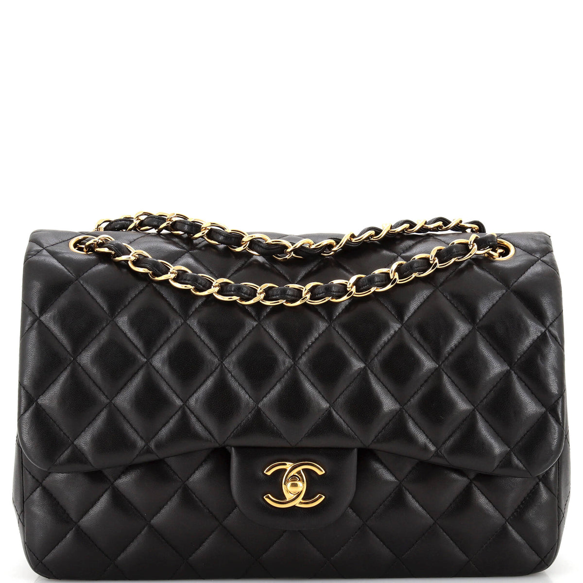Chanel CHANEL Classic Double Flap Bag Quilted Lambskin Jumbo