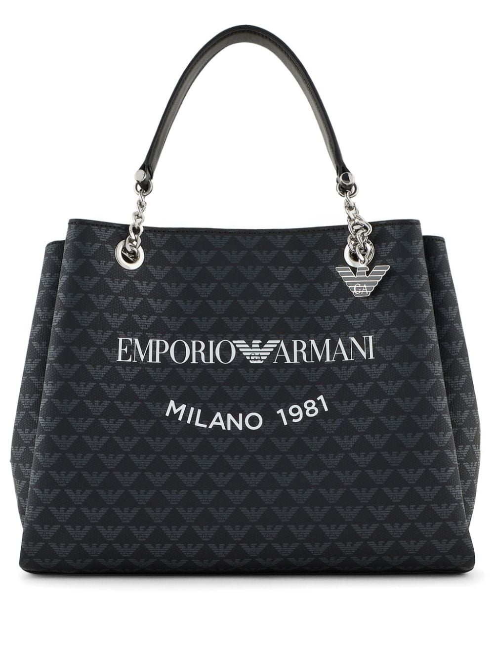 Emporio Armani Women's Logo Tote Bag in Black | Size UNI | Y3D159YWS0E86284