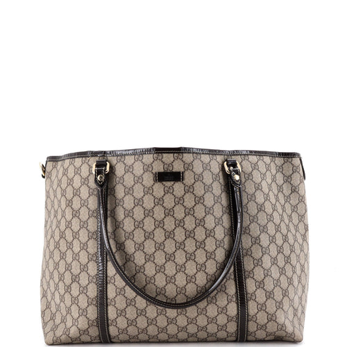 GUCCI Joy Tote GG Coated Canvas with Leather Medium