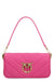 Women's Mini Love Click Leather Baguette Bag in Fuchsia | 100068A136 Color N17Q