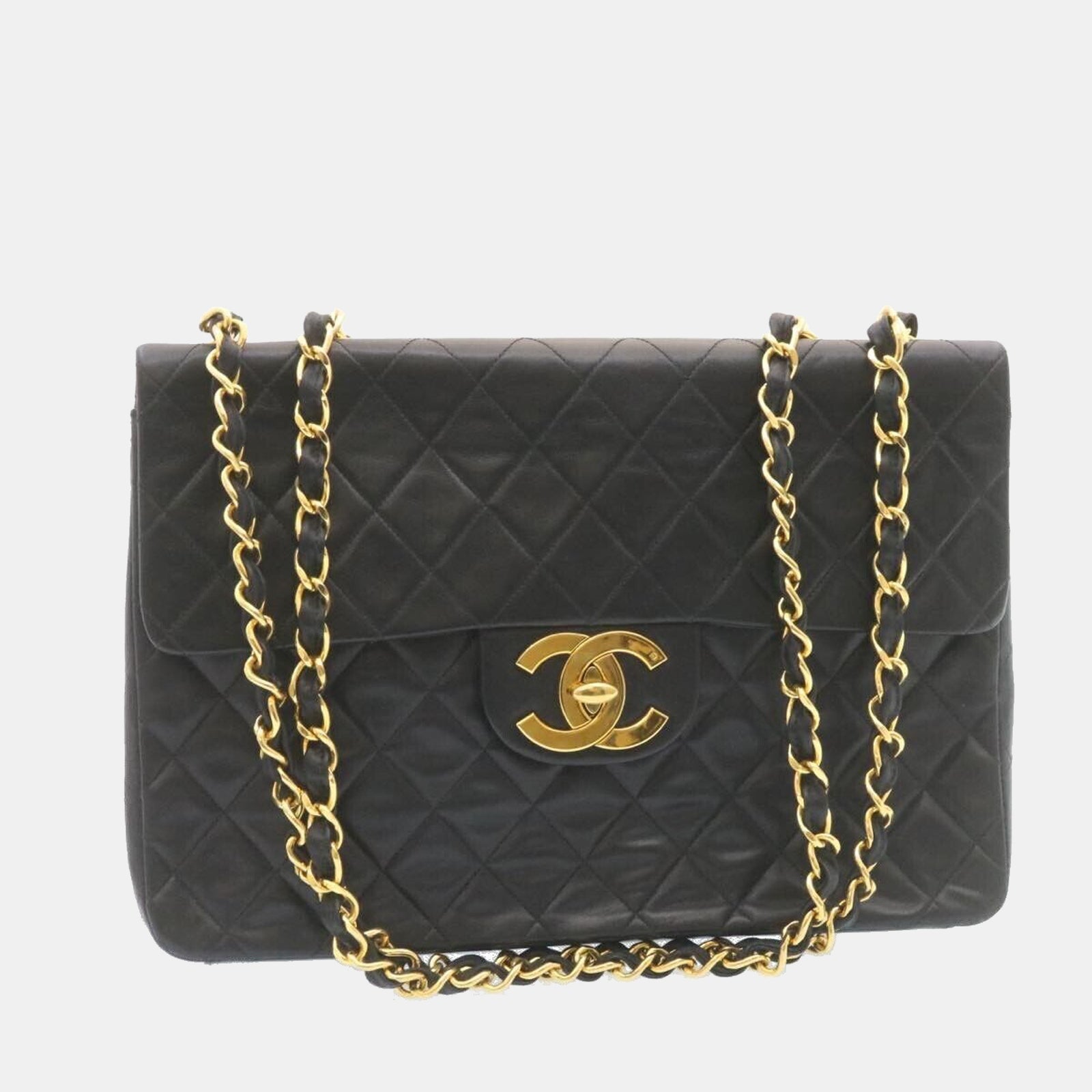 Chanel Black Leather Vintage Flap Bag