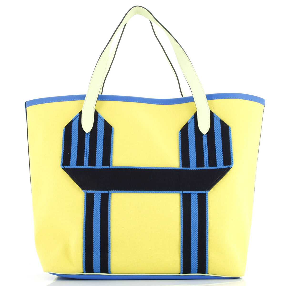 Herm?s Pursangle Tote Canvas with Leather