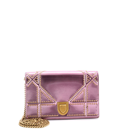 Diorama Flap Bag Studded Patent Small