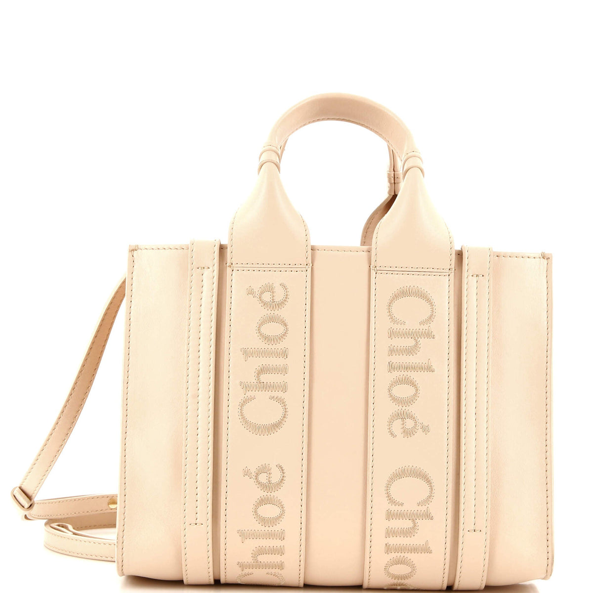 Chloe CHLOE Woody Convertible Tote Leather Small