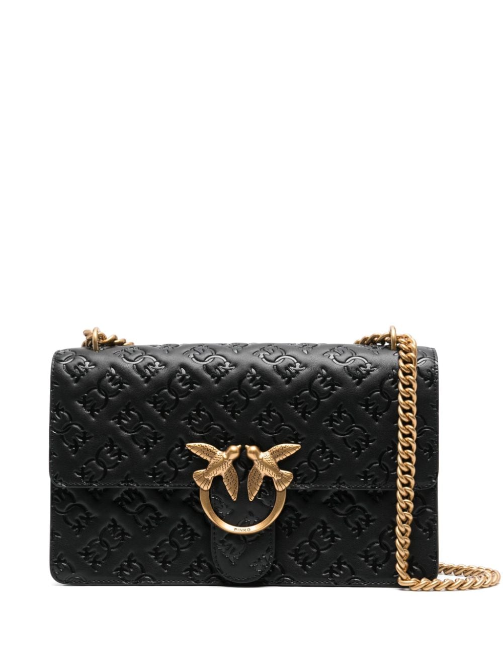 Pinko Women's Black Leather Bag With Buckle in Nero/Gold | Size UNI | 100941 Color A1YBZ99Q