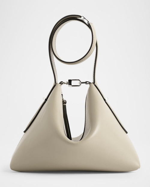 Bevel Leather Wristlet Bag