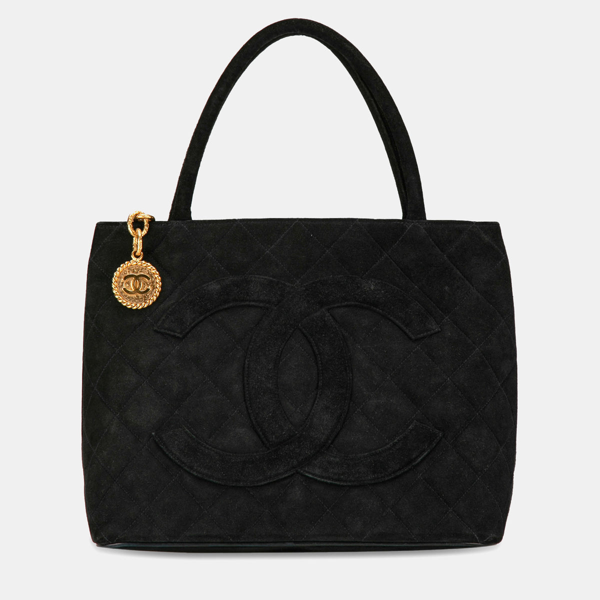 Chanel Suede Medallion Tote