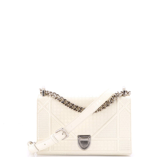 Diorama Flap Bag Cannage Embossed Calfskin Small
