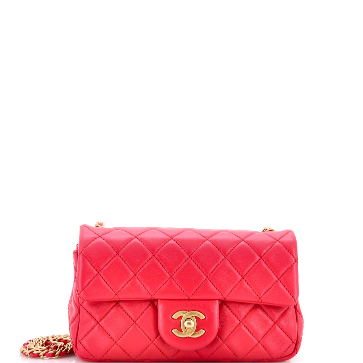 Chanel CHANEL Pearl Crush Flap Bag Quilted Lambskin Mini
