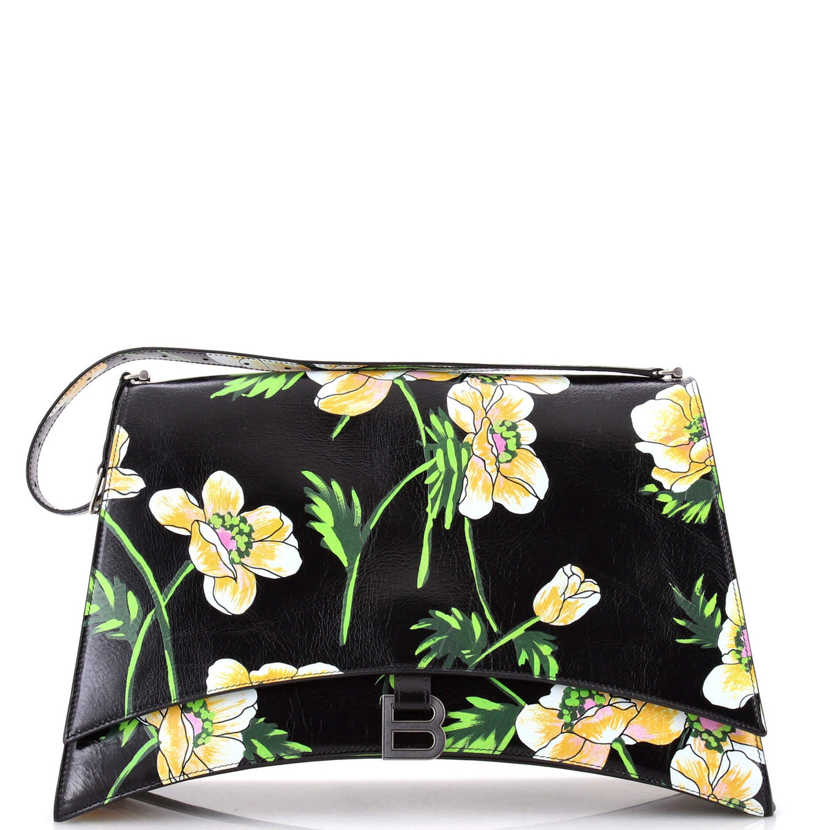 Balenciaga Crush Sling Shoulder Bag Printed Leather Large