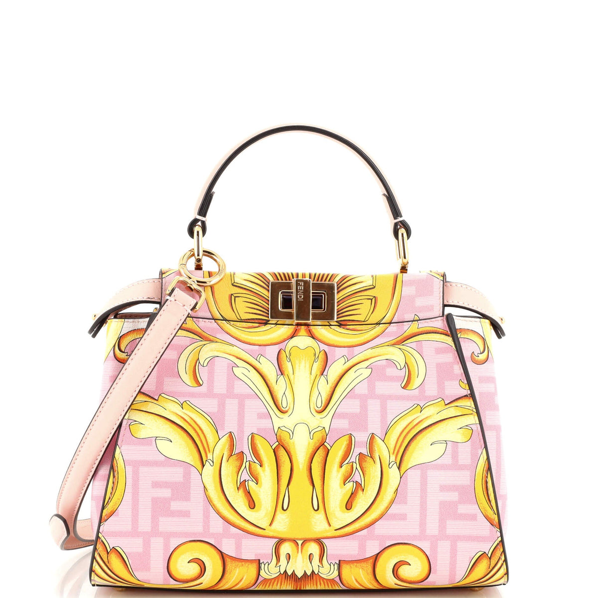 Fendi FENDI x Versace Fendace Peekaboo Bag Printed Zucca Leather Mini