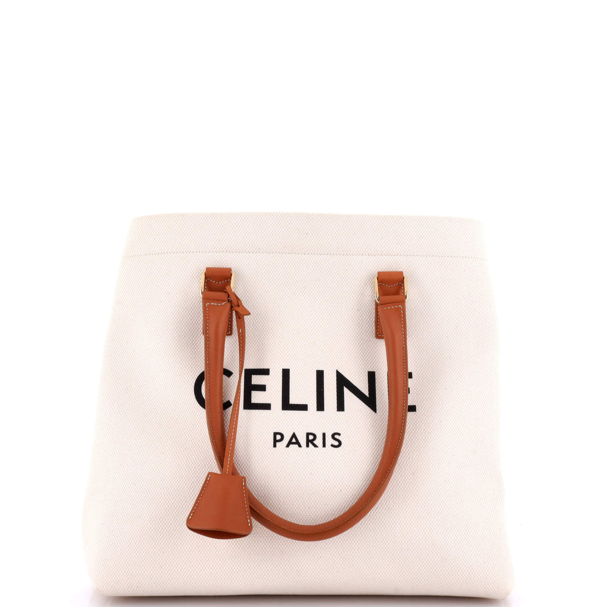 Celine CELINE Horizontal Cabas Tote Canvas with Leather Small