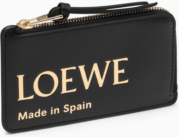 Loewe Women's Leather Coin Purse With Logo in Black | CLE0Z40X01LE