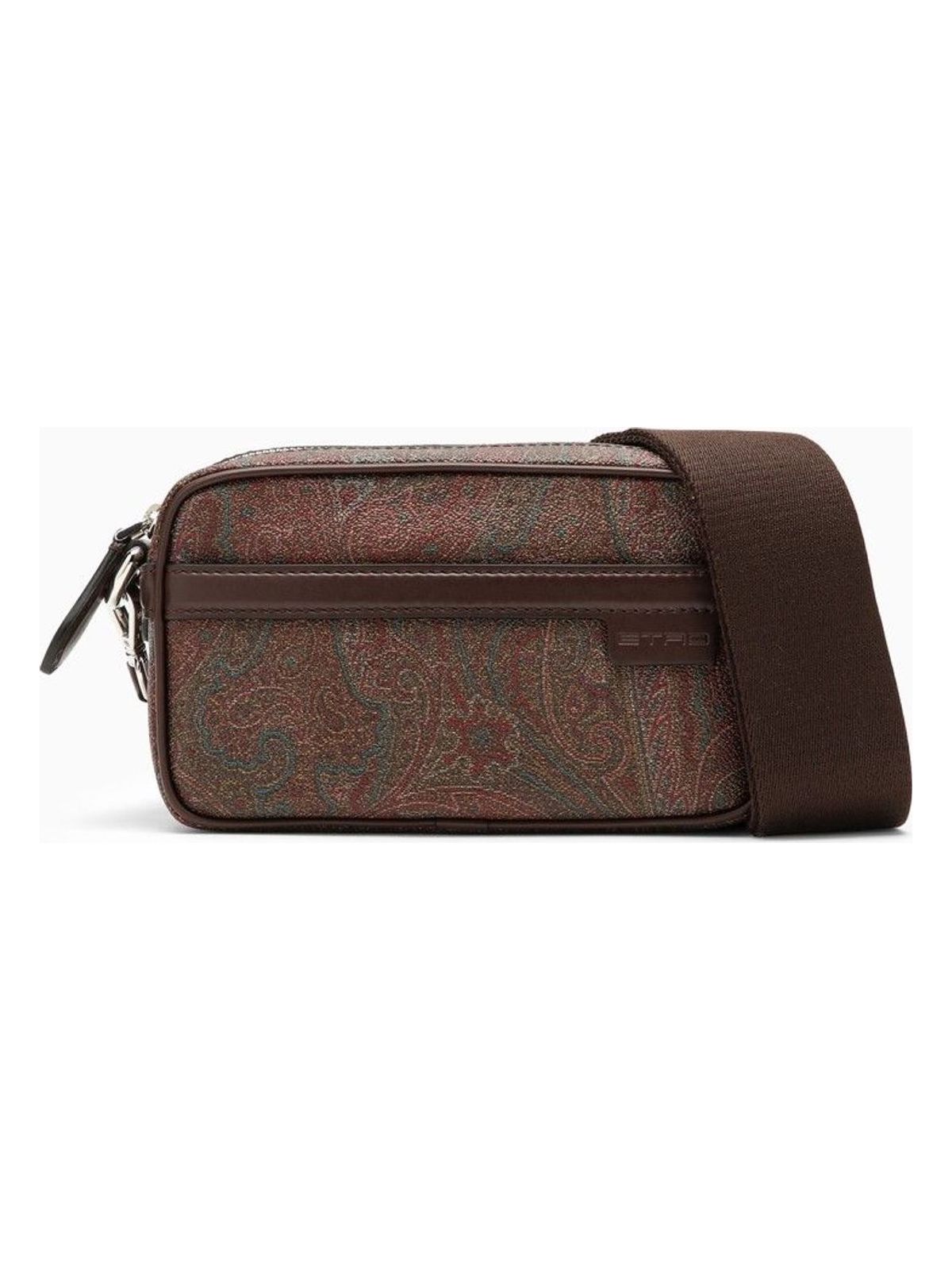 Etro Men's Camera Case In Paisley Motif in Brown | MP1C0002AA012 Color M0019