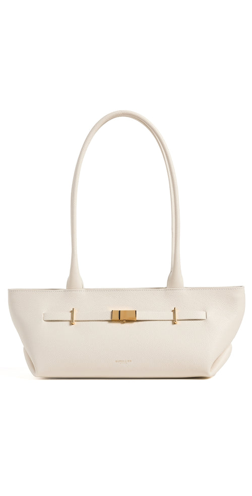 The New York Shoulder Bag Off White Small Grain One Size