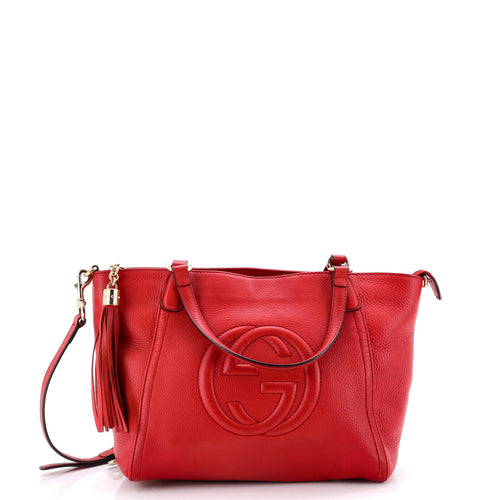 GUCCI Soho Convertible Top Handle Bag Leather Small