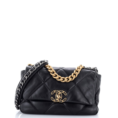 CHANEL 19 Flap Bag Quilted Leather Medium