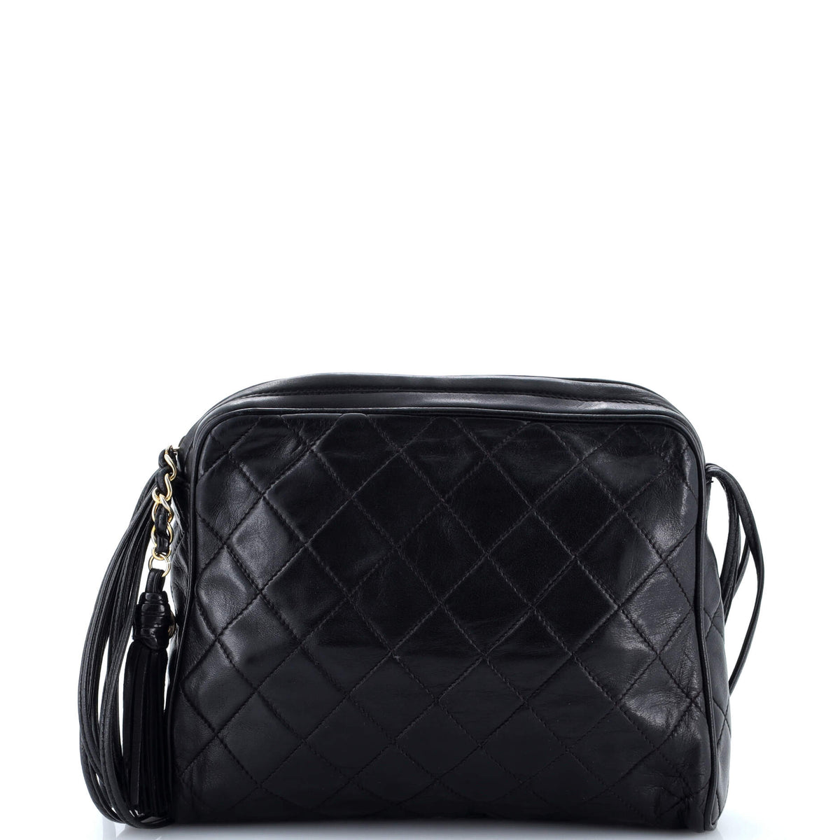 Chanel CHANEL Vintage Camera Tassel Bag Quilted Leather Small