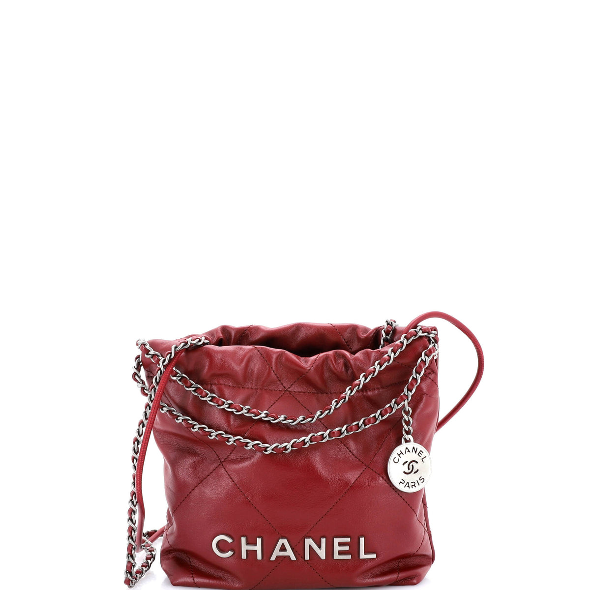 Chanel CHANEL 22 Chain Hobo Quilted Calfskin Mini