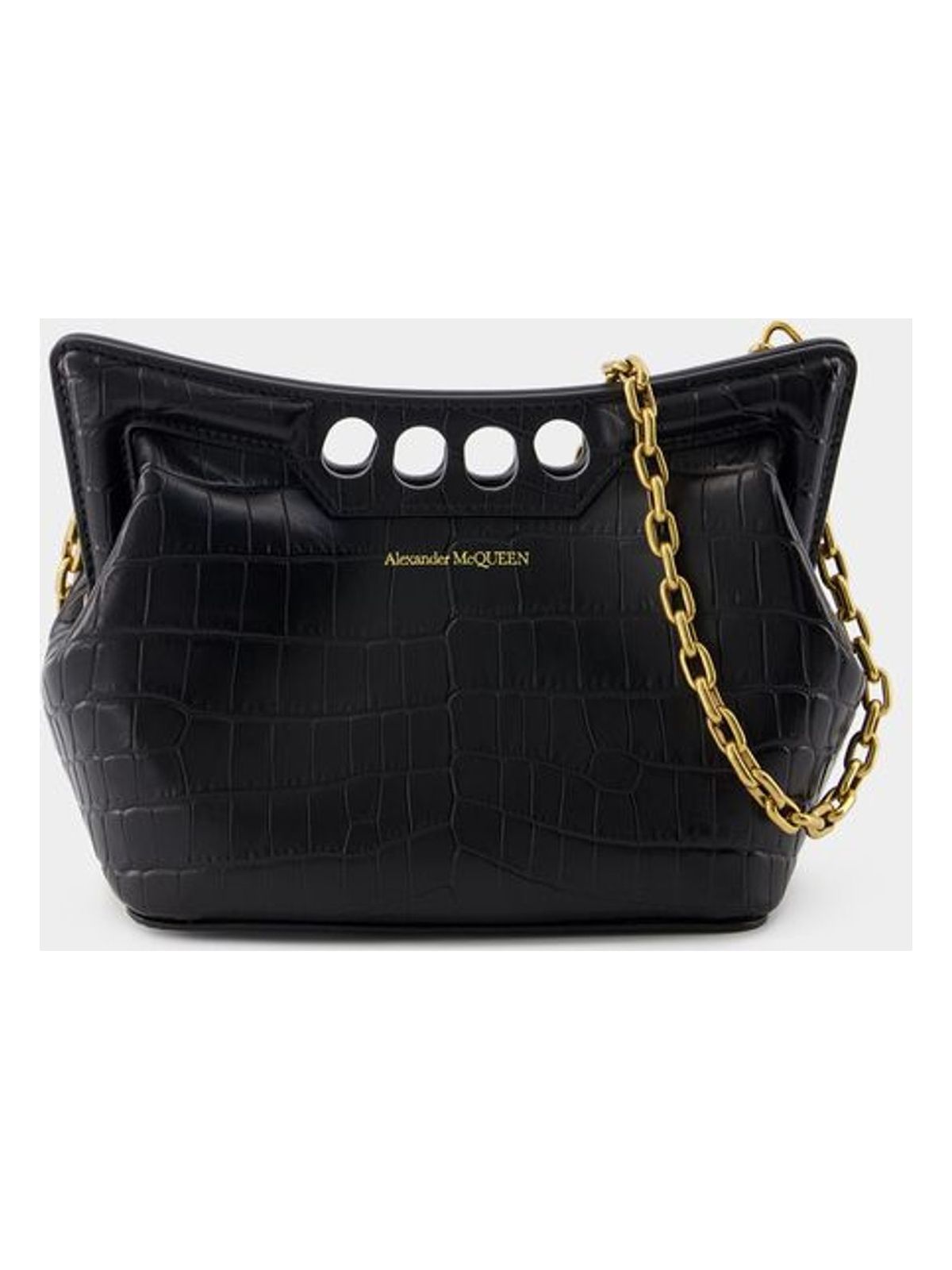 Alexander Mcqueen Women's The Peak Bag Mini in Black | 7899481MCAA1000