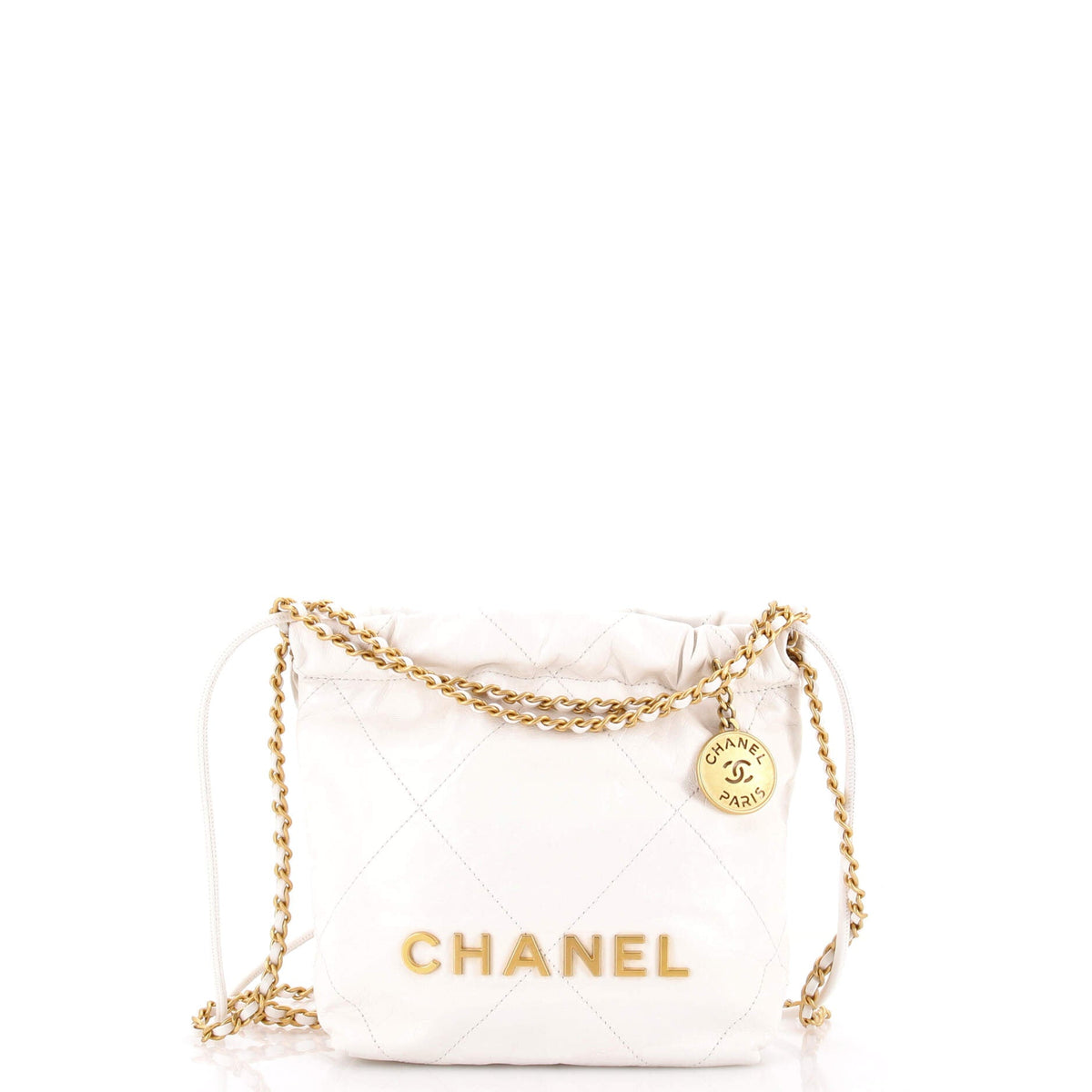Chanel CHANEL 22 Chain Hobo Quilted Calfskin Mini