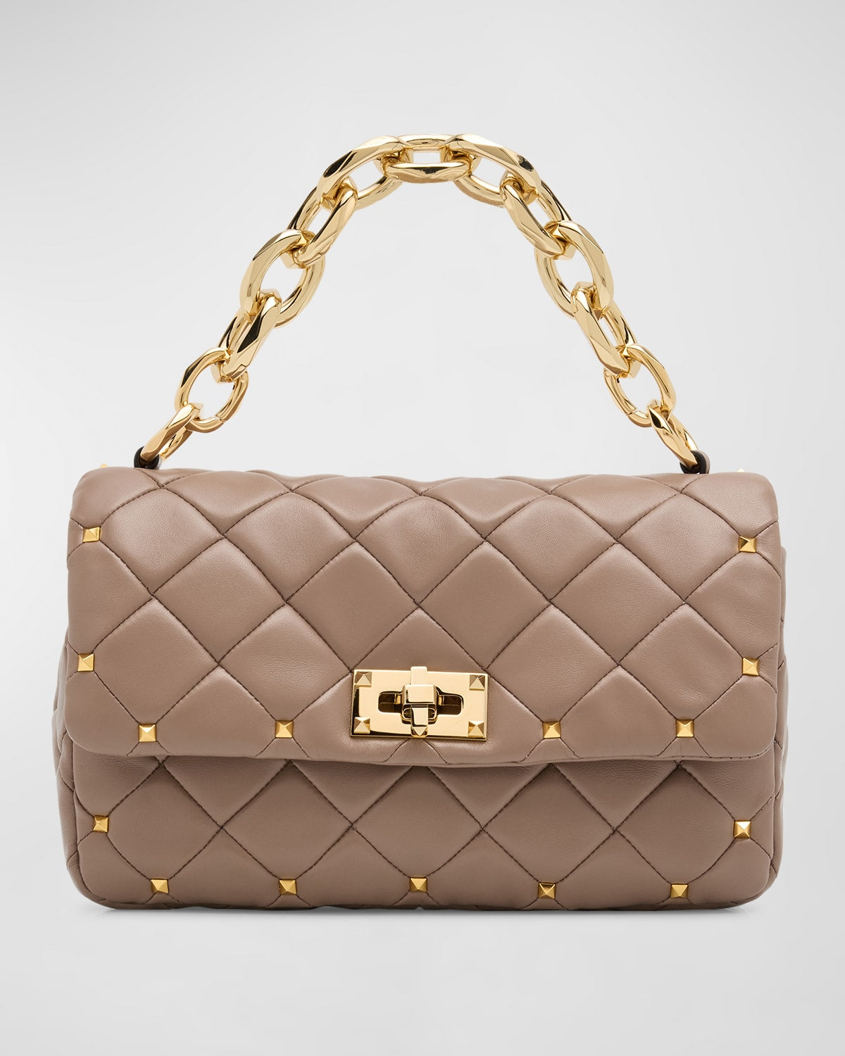 Valentino Small Spike Rockstud Quilted Leather Shoulder Bag