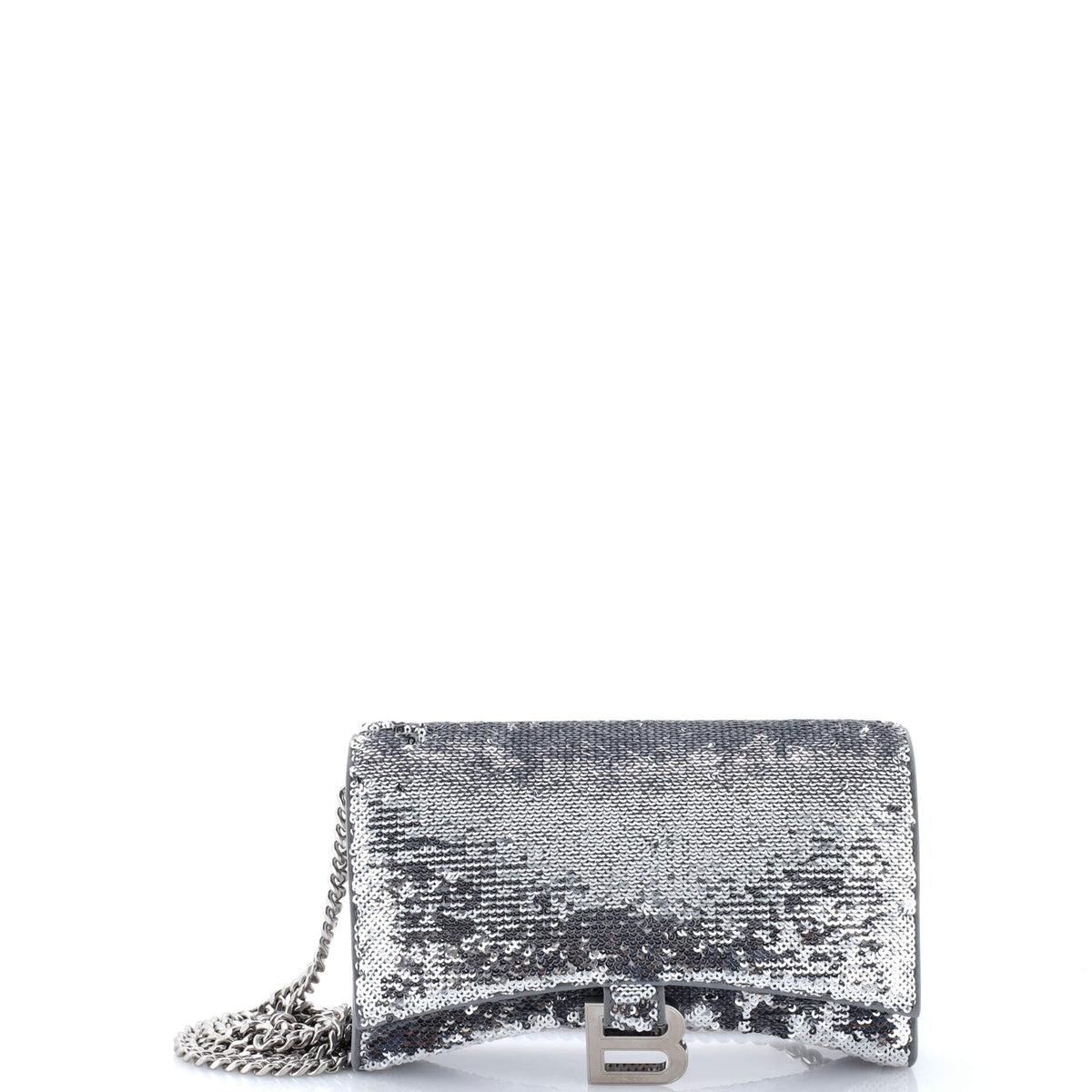 Balenciaga Hourglass Chain Wallet Leather with Sequins