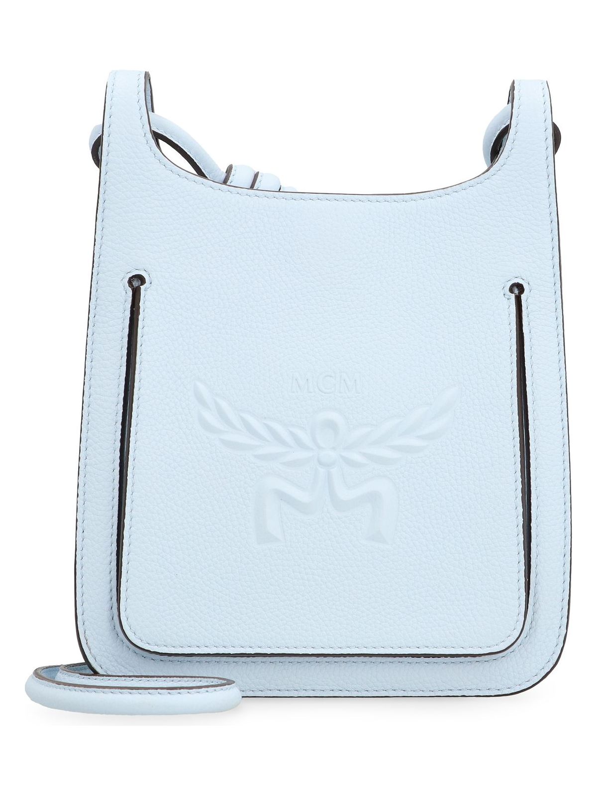 Mcm Women's Himmel Mini Leather Hobo Bag in Light Blue | MWHESAC01 Color E3