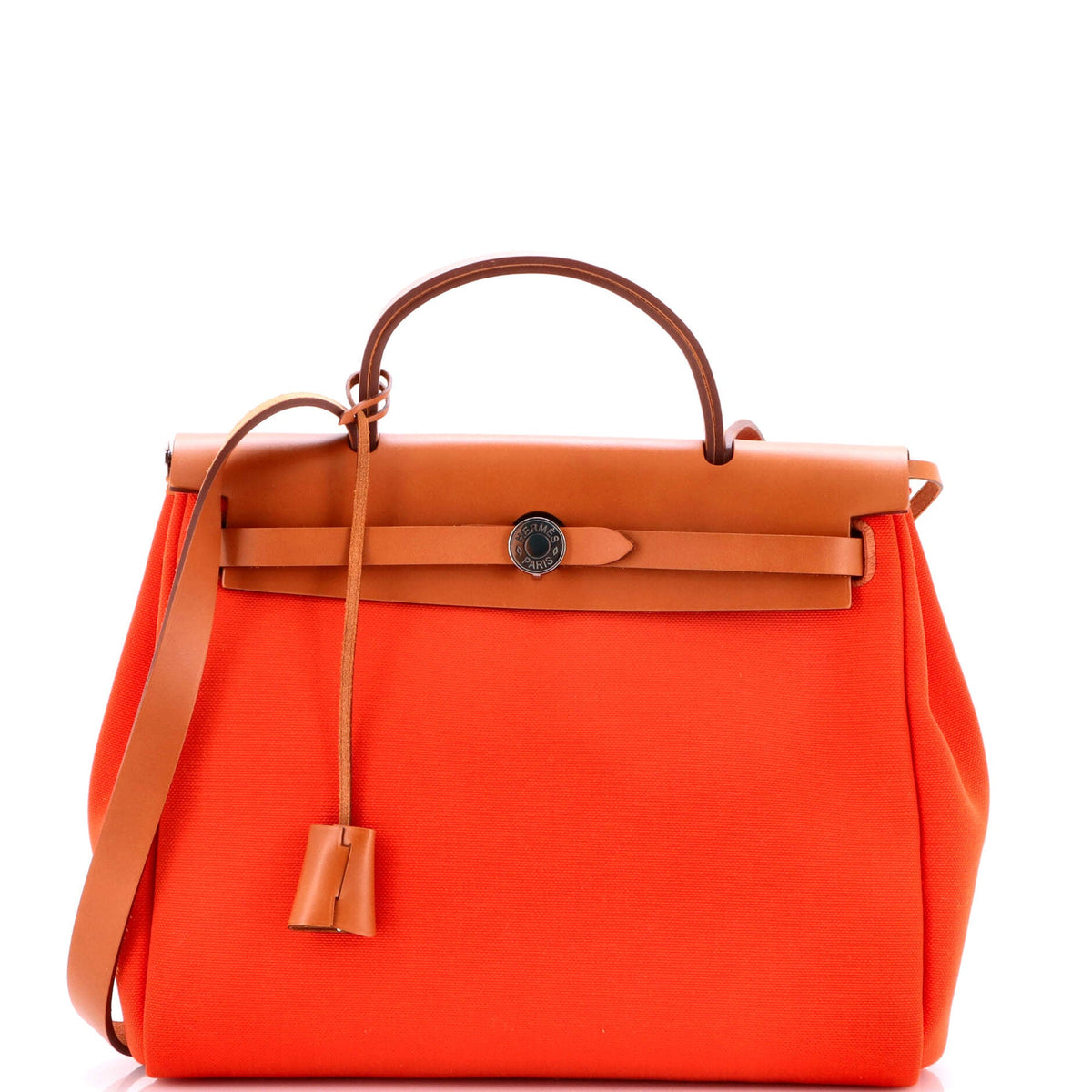 Herm?s Herbag Zip Leather and Toile 31
