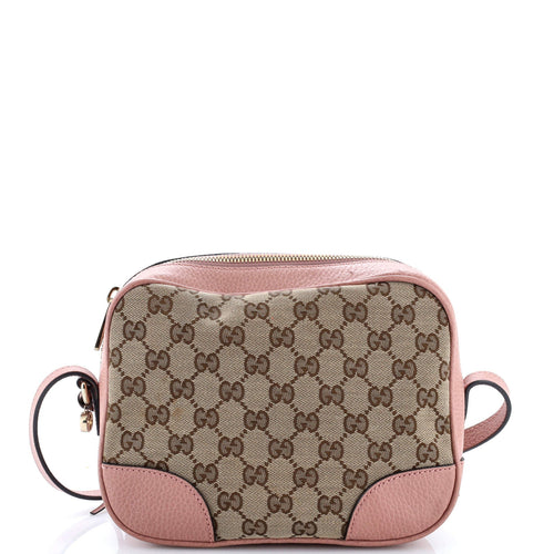 GUCCI Bree Disco Crossbody Bag GG Canvas with Leather Mini