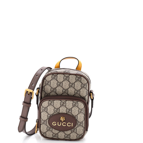 GUCCI Neo Vintage Top Handle Crossbody Bag GG Coated Canvas Mini