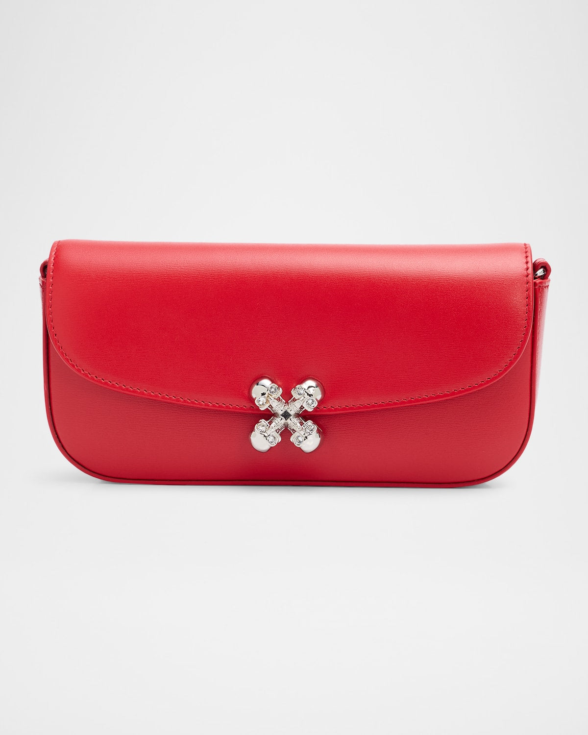 Mcq Small Skull Flower Leather Shoulder Bag