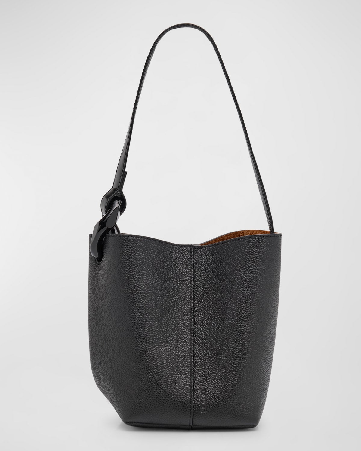 Jw Anderson Corner Small Grain Leather Bucket Bag