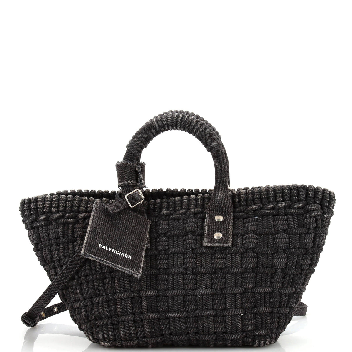 Balenciaga Bistro Panier Bag Woven Denim XS