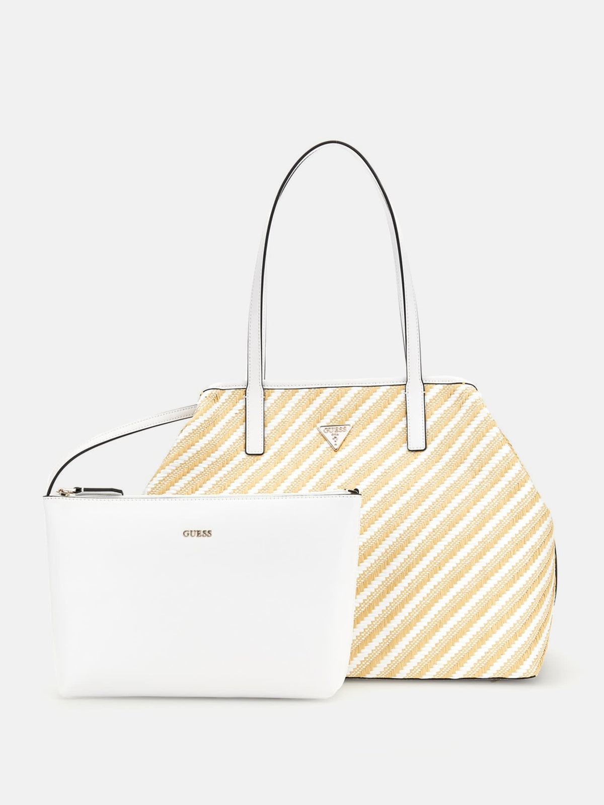 Guess Vikky Woven Straw Tote Set