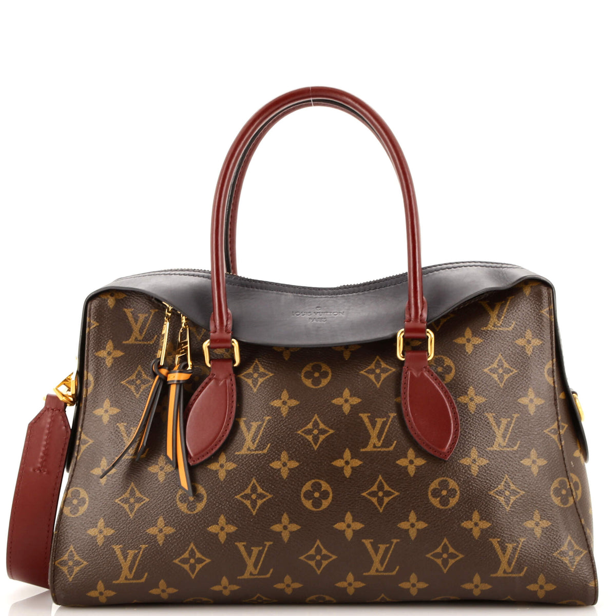 Louis Vuitton Tuileries Handbag Monogram Canvas with Leather