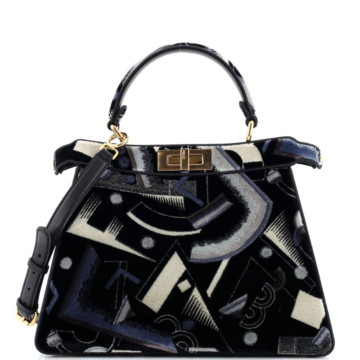 Fendi FENDI Peekaboo ISeeU Bag Printed Velvet Medium