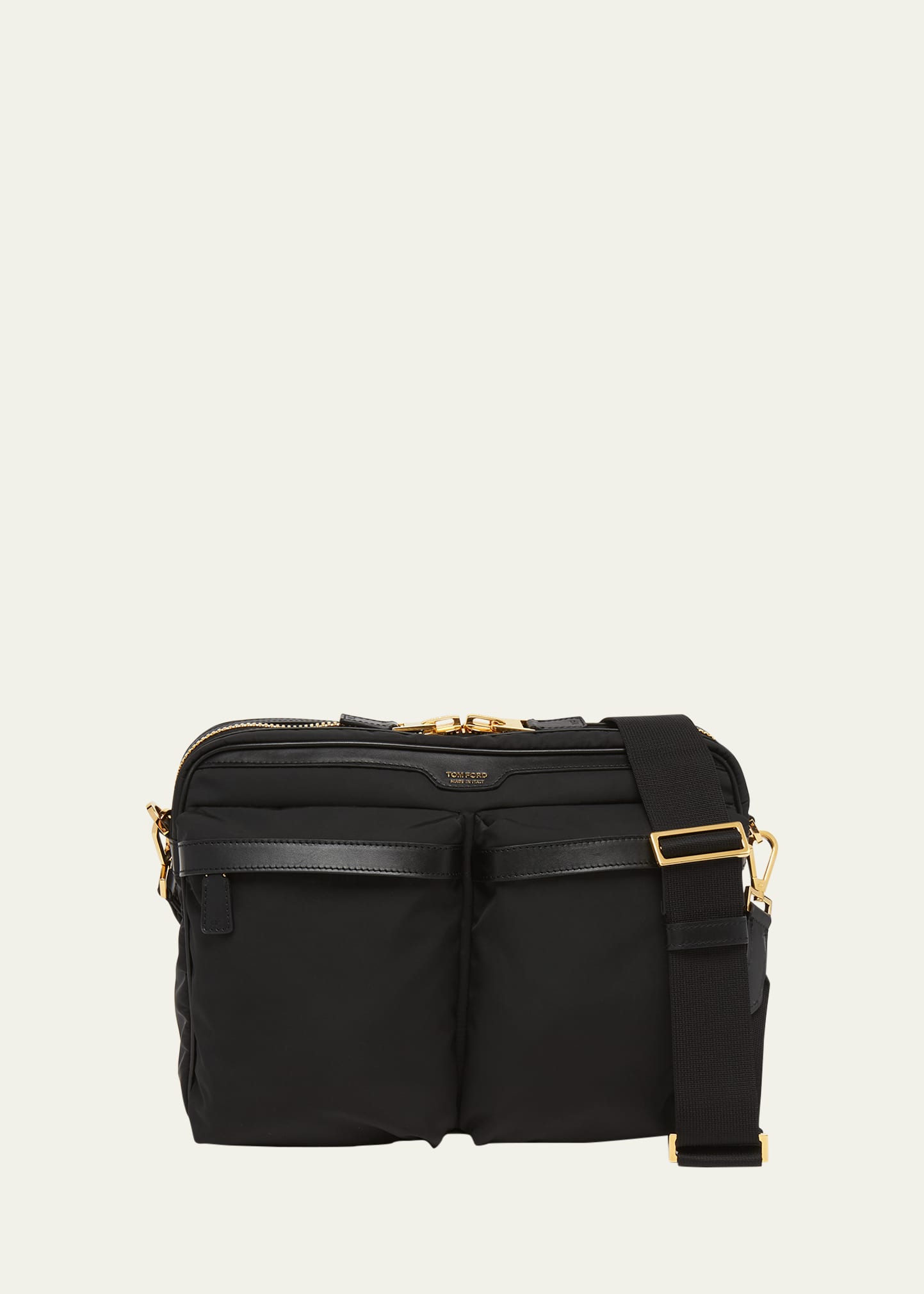 Tom Ford Men's Recycled Nylon Utility Messenger Bag