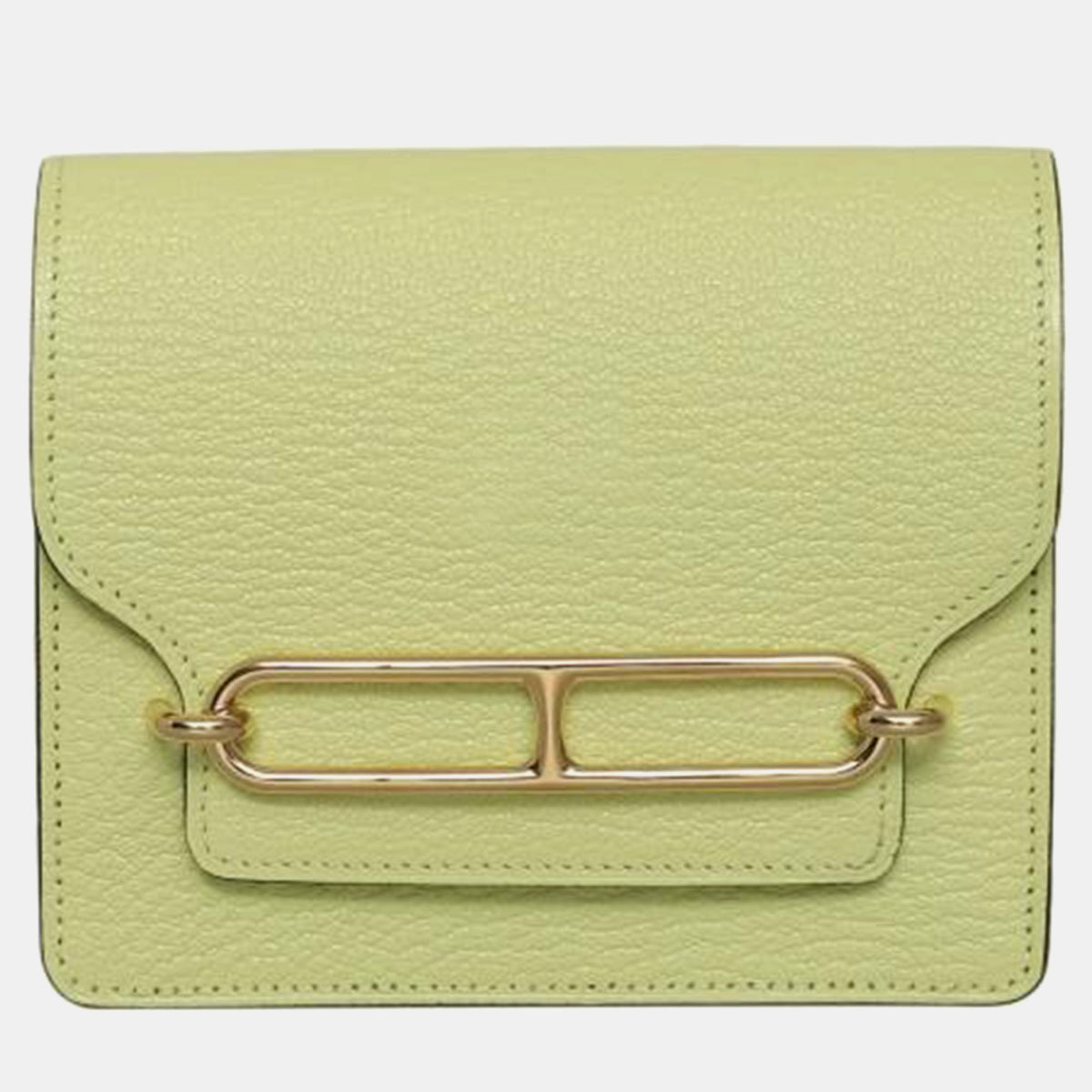 Hermès Jaune Bourgeon Chevre Roulis Slim Wallet