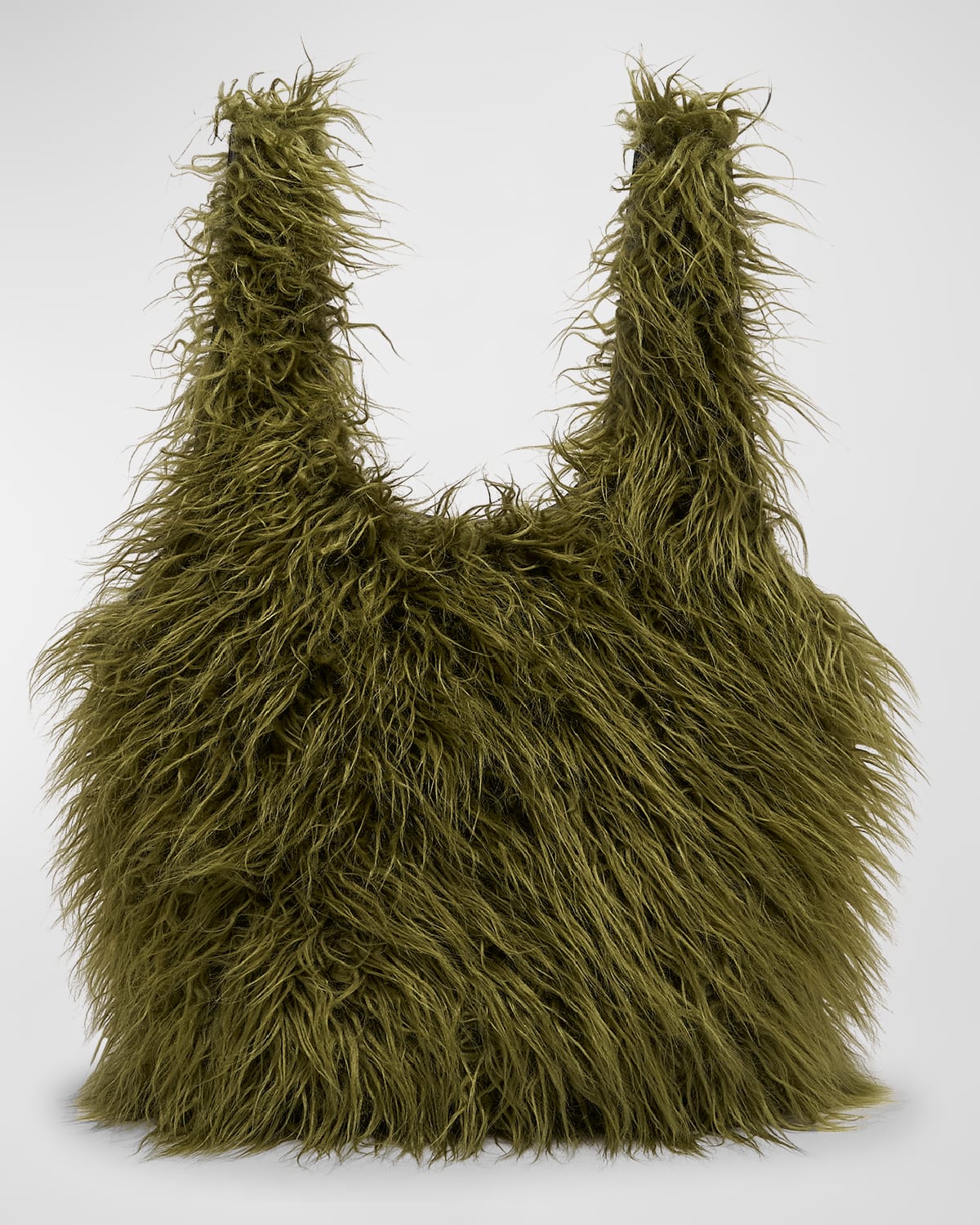 Dries Van Noten Marche Fuzzy Hobo Bag