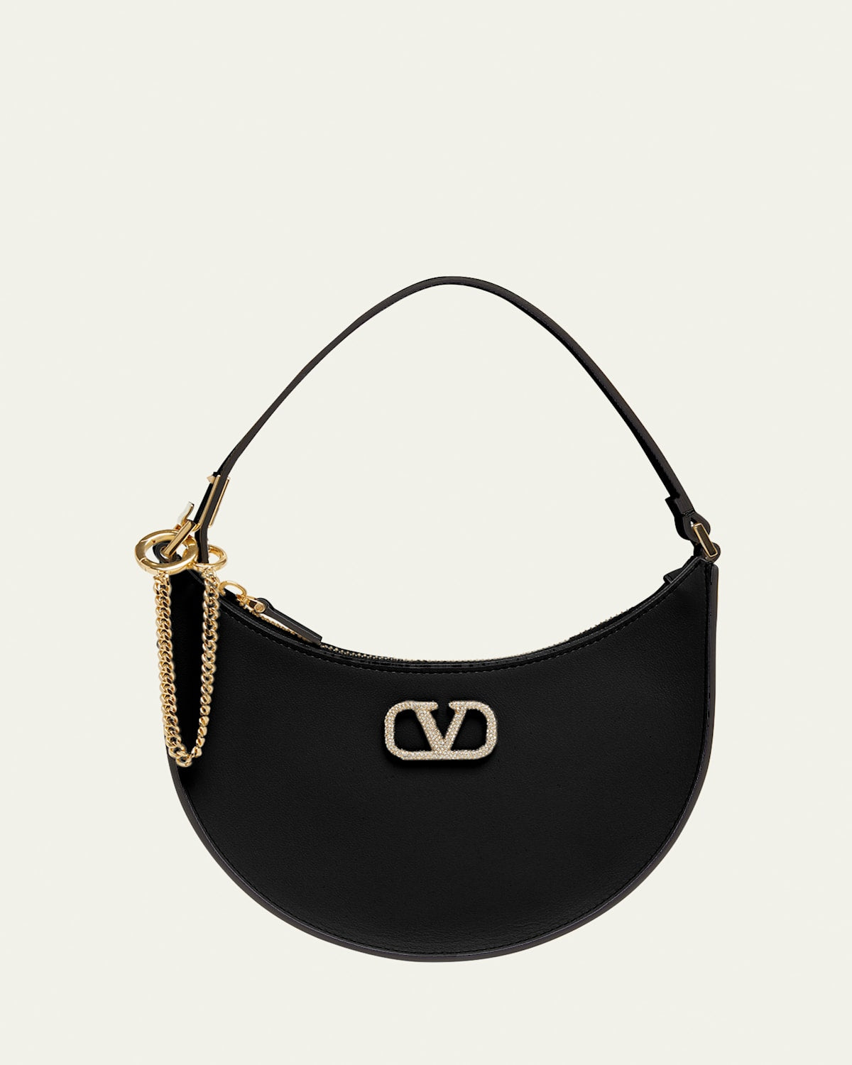 Valentino Mini VLOGO Leather Hobo Bag