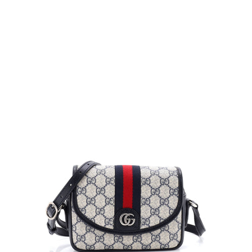 GUCCI Ophidia Flap Shoulder Bag GG Coated Canvas Mini