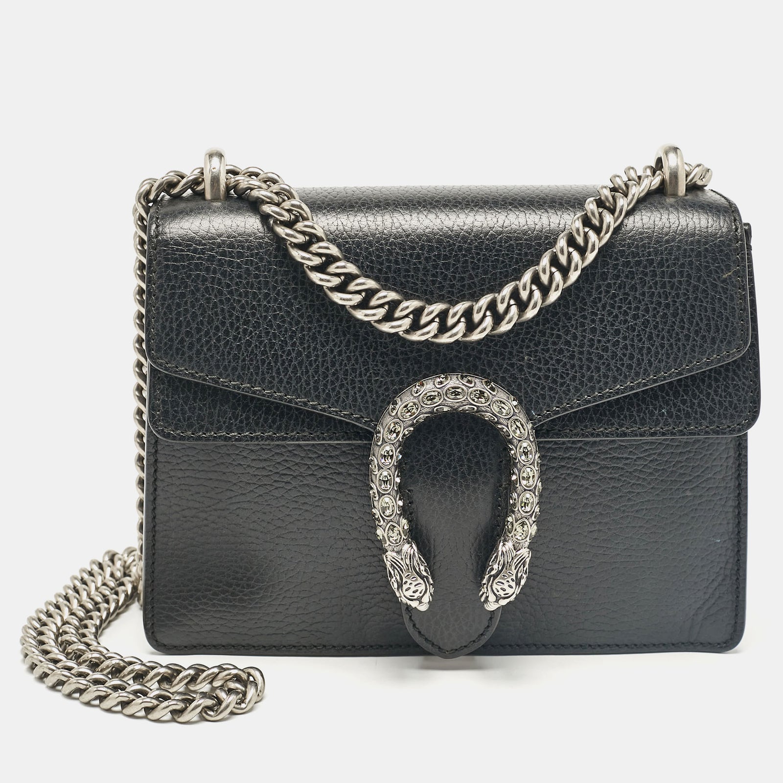 Gucci Mini sac bandoulière Dionysus en cuir noir