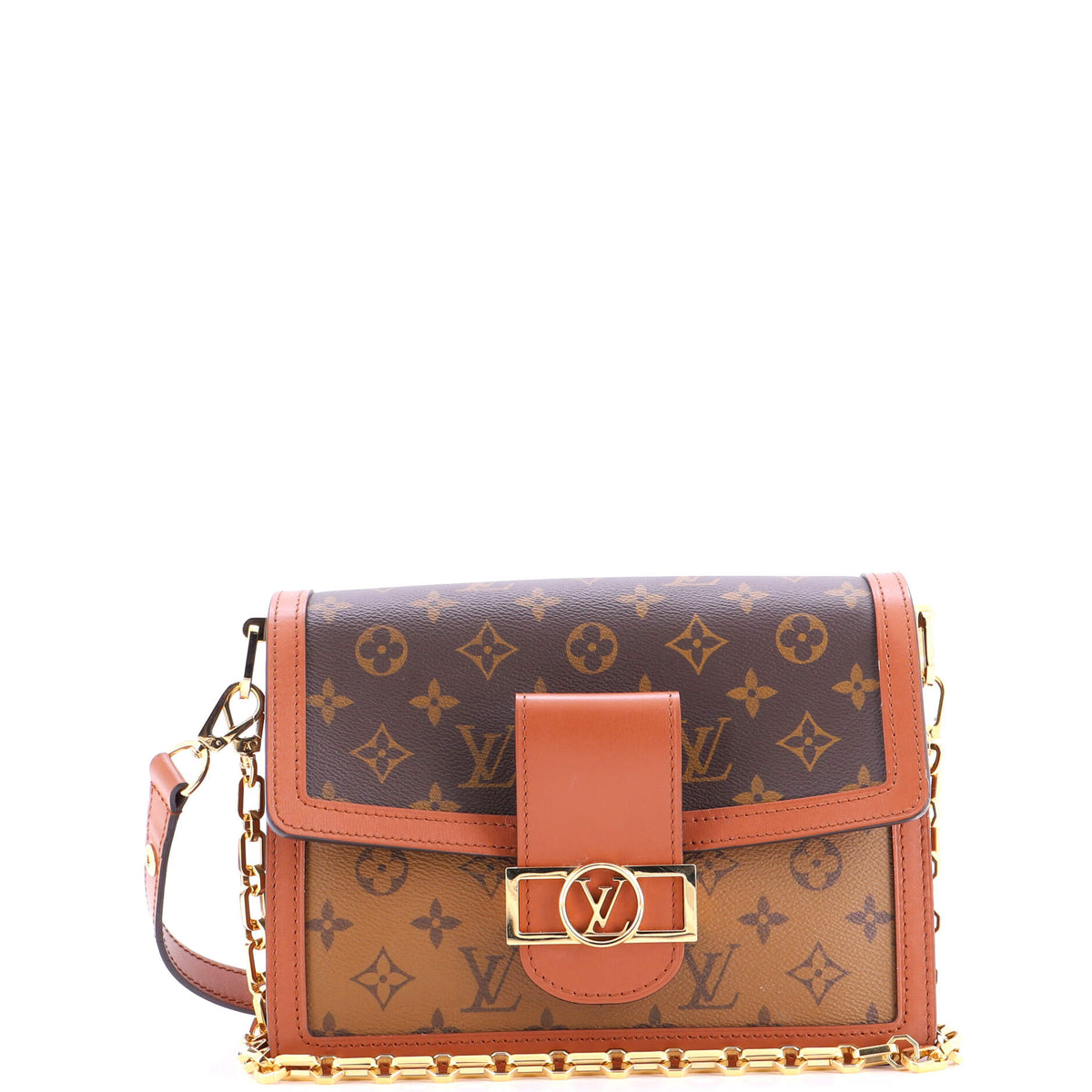 Louis Vuitton Dauphine Shoulder Bag Reverse Monogram Canvas MM