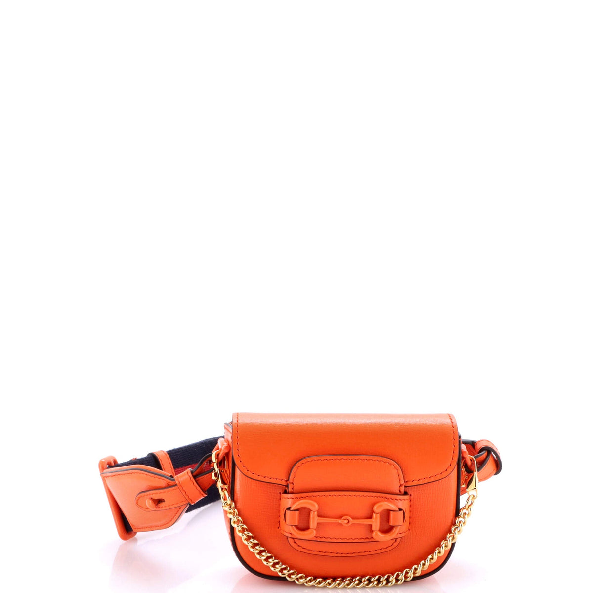 Gucci GUCCI Horsebit 1955 Flap Wallet with Strap Leather