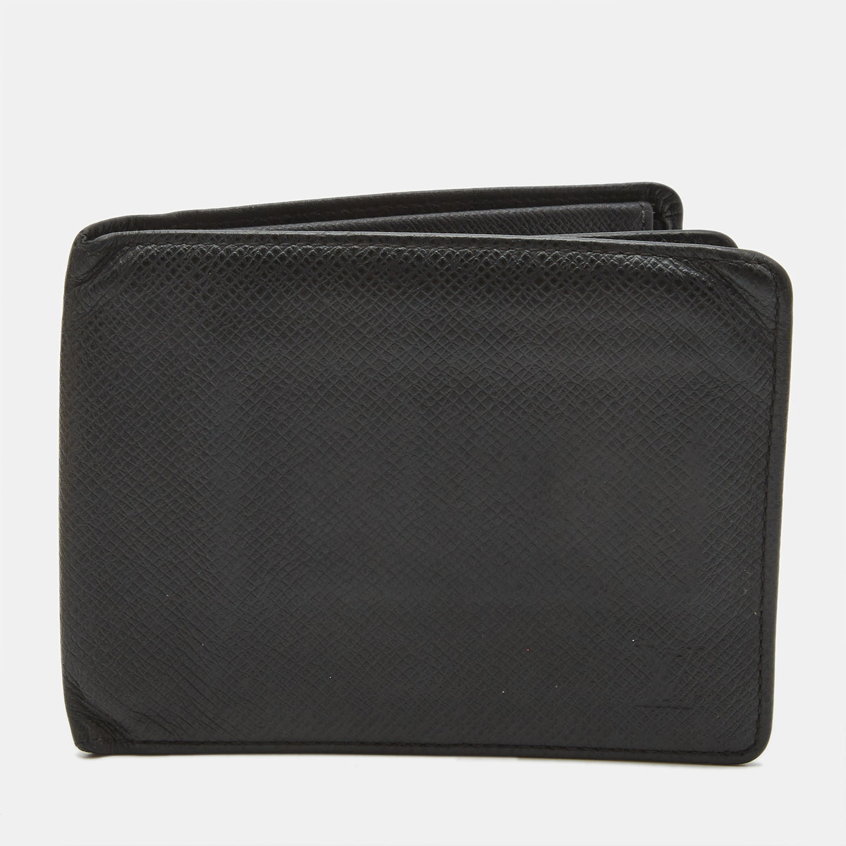 Louis Vuitton Black Taiga Leather Bifold Wallet