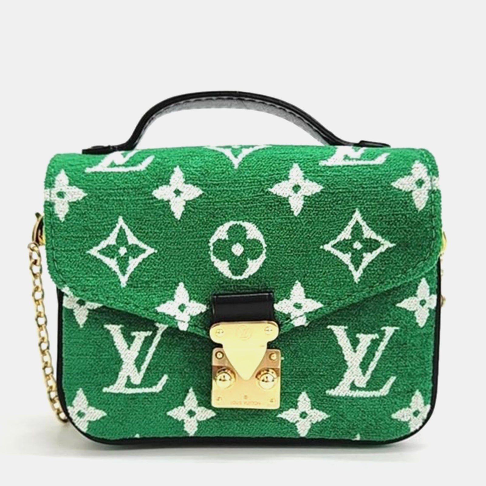 Louis Vuitton Sac à bandoulière micro en jacquard vert Metis