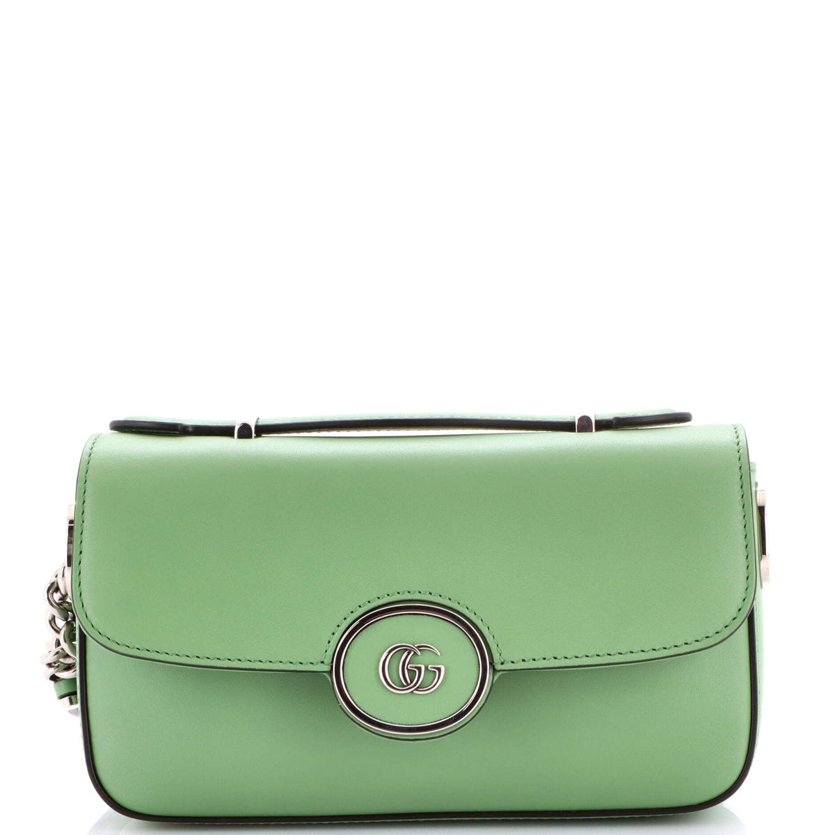 Gucci GUCCI Petite GG Flap Shoulder Bag Leather Mini