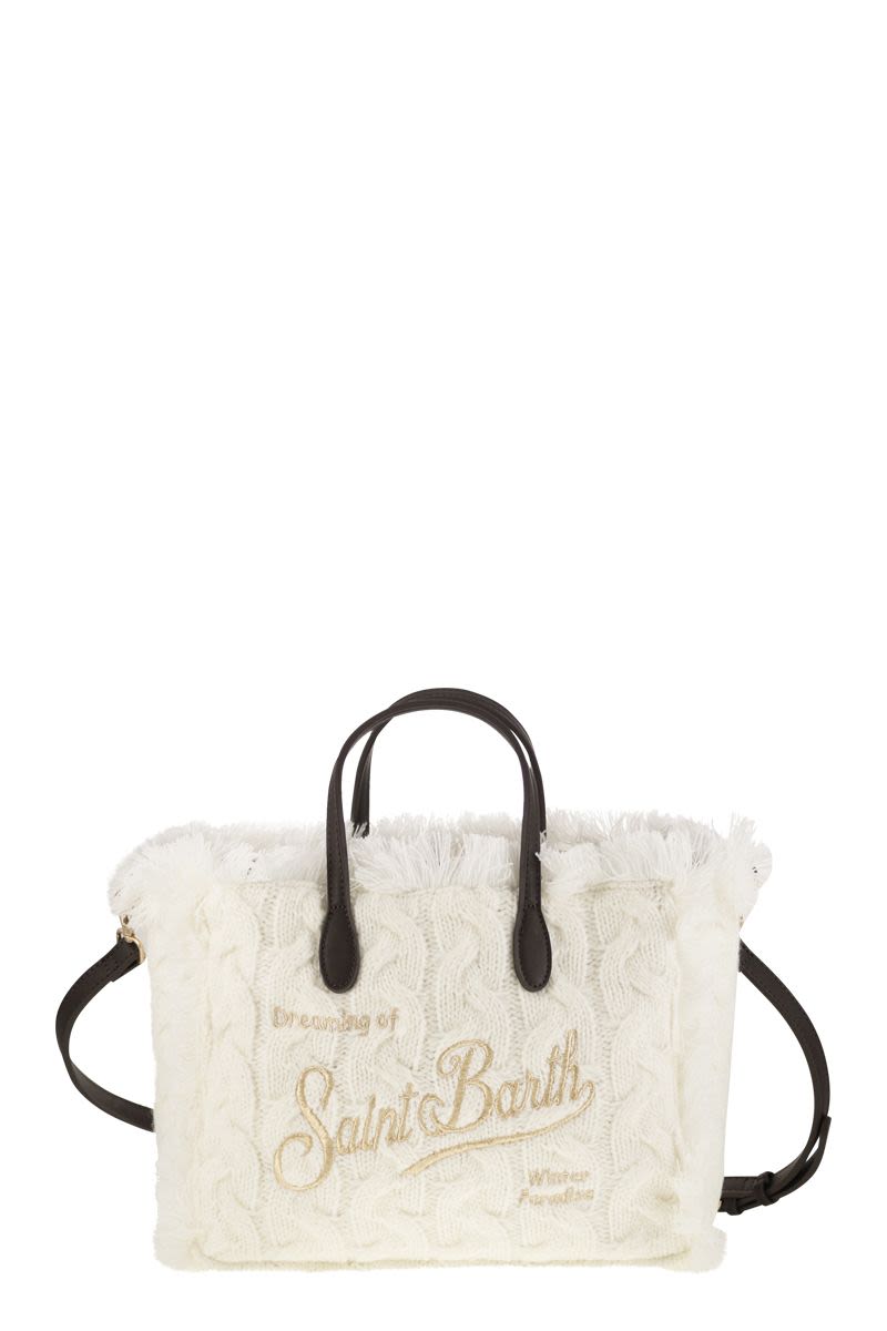 Mc2 Saint Barth Colette - Braided Handbag in White | COL0003